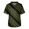 Fashion Men's Short Sleeve V Neck Printed Working Chest Pocket Carer Top