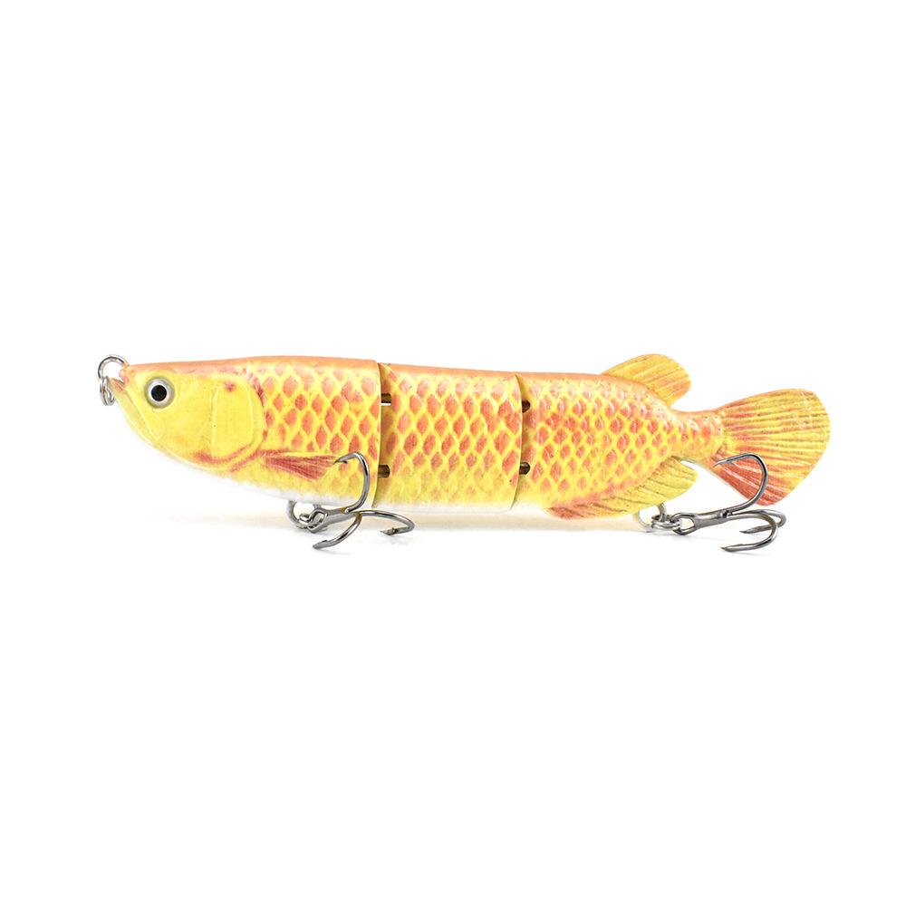 145Mm/35.8g Golden Arowana Simulated Multi-section Bait