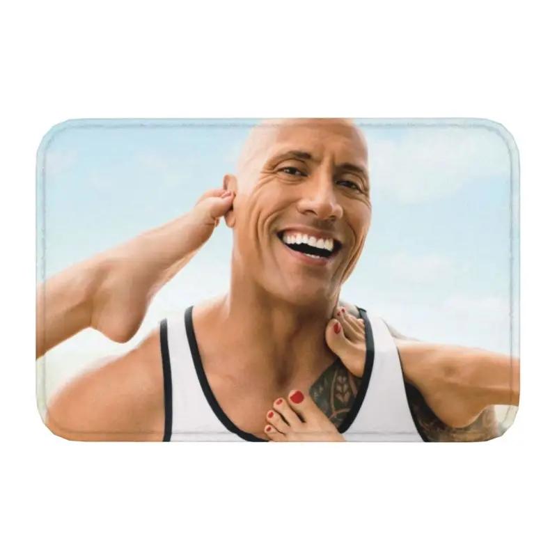 The Rock Dwayne Meme Front Door Mat Anti-Slip Outdoor Quick Dry Doormat Kitchen Bedroom Entrance Rug Carpet