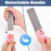 8 Pack Multi-Purpose Pumice Stone Sticks - Grey Cleaner with 8 Universal Handles for Toilets Bathrooms Kitchens Spas Pools