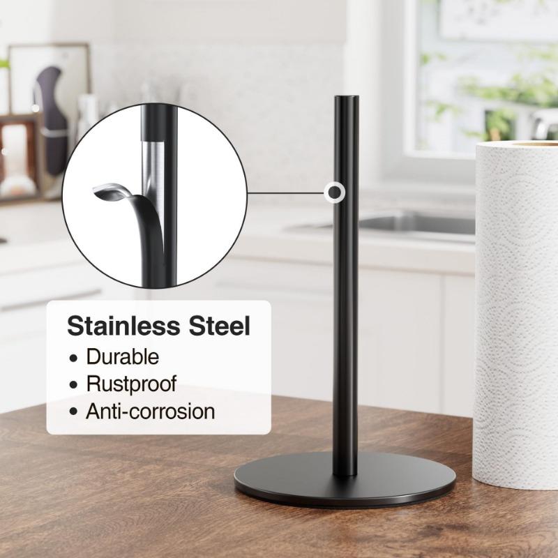 1PC Stainless Steel Tissue Holder Roll Paper Holder Hotel Kitchen Toilet Tissue Holder Vertical Desktop Toilet Paper Holder Paper Holder