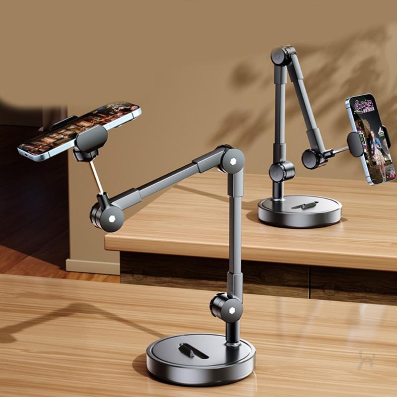 Cellphone Stand, Adjustable Height & Angle,Overhead Camera Phone Mount for Desk Flexible Arm Phone Holder
