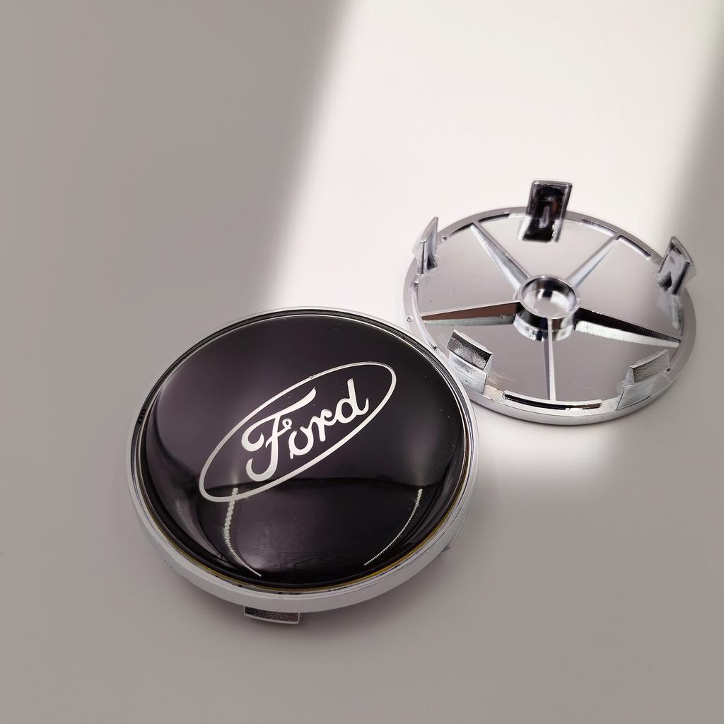 AJV1 4PCS 54/56/60/65/68mm Wheel Center Caps For Ford Fiesta Mondeo Fusion Explorer Escape Focus Kuga Rim Hubcap Cover Badge