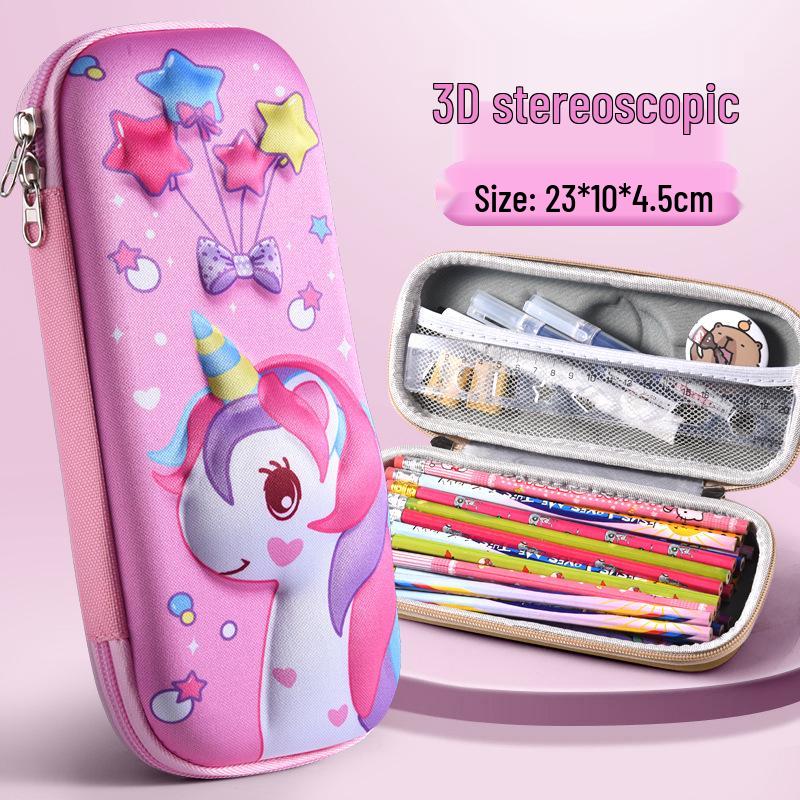 Large 3D Cartoon Pencil Case for Primary School Students