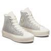 Converse All Star Lift Trendige Lässige High-Top Espadrilles Damen Off-White