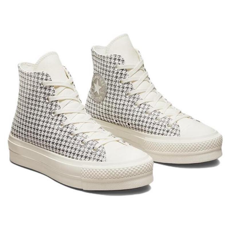 Converse All Star Lift Trendige Lässige High-Top Espadrilles Damen Off-White
