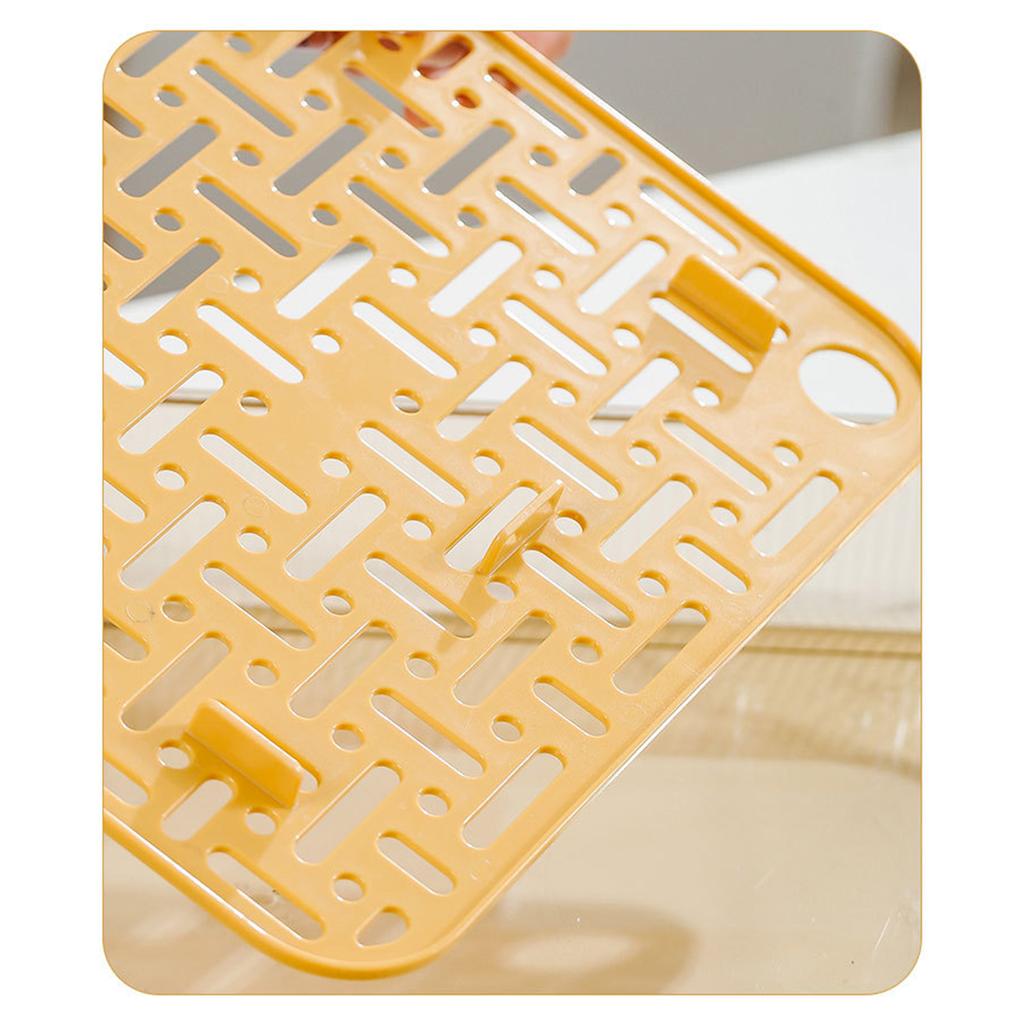 Double Layer Water Drainage Tea Tray with 2 Handle Decorative Fashionable Water Drainage Tea