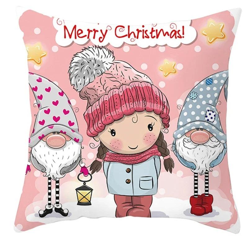 Christmas Themed Pillowcases Car Accessories Office Santa Claus Living Room Sofa Home Pillowcases