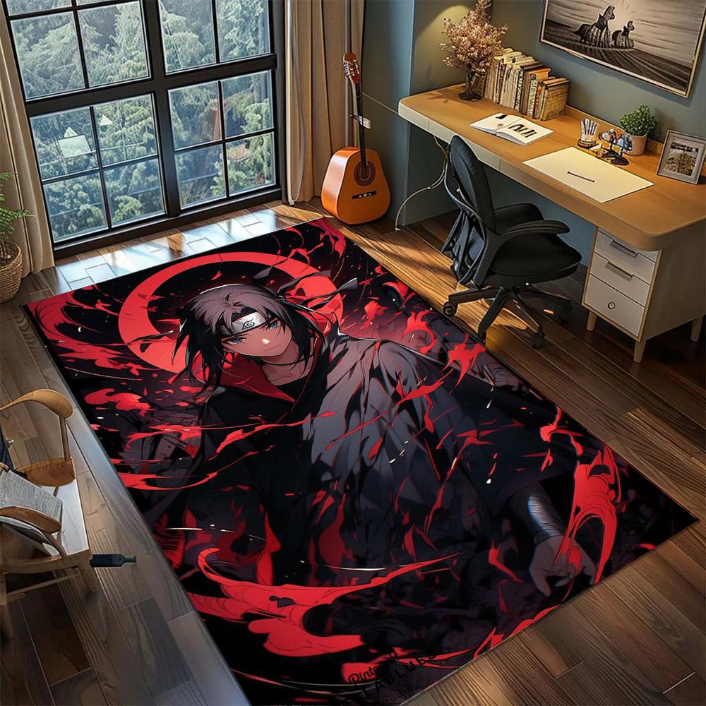 Itachi Uchiha Large Gamer Room Carpet Rug, Non Slip Washable Floor Mat Bedroom Home Indoor Decor.-TING