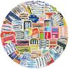 50 wasserdichte Sardinen-Aufkleber für Scrapbooks/Handyhüllen