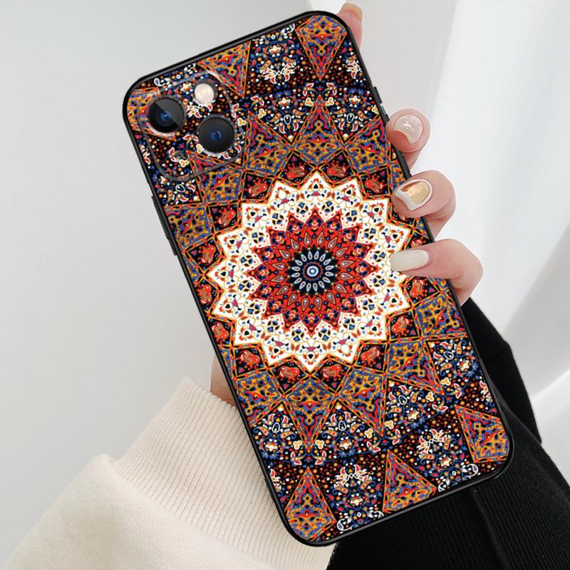 

Чехол для телефона с цветочным узором мандалы Для iPhone 17 Pro Max 14 13 12 11 15 16 Pro Max mini 16 15 Plus 16e 17 Air Cover iPhone 16e