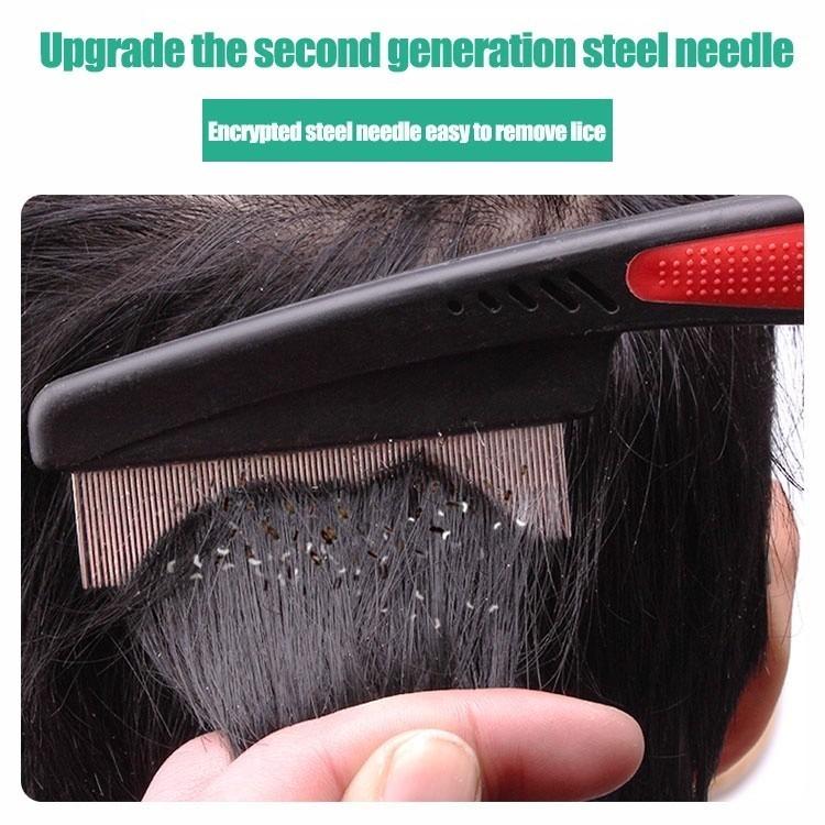 Remove Lice Comb Painless Comfortable Hair Health Black Steel Comb