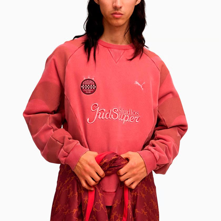 Puma Kidsuper Crew Logo Letter Round Neck Casual Long Sleeve Sweatshirt Men sweatshirt 632364-39