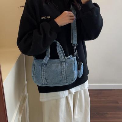 Denim Bag Women's Large Capacity Shoulder Underarm Bag Commuter Pillow Bag