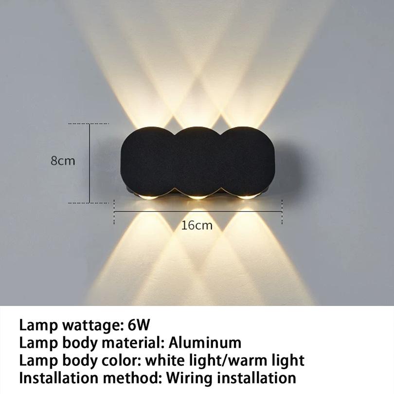 Aluminum LED Wall Lamp Waterproof IP55 Outdoor Garden Lights 8W 12W Interior Wall Light for Bedroom Living Room Stairs Lighting