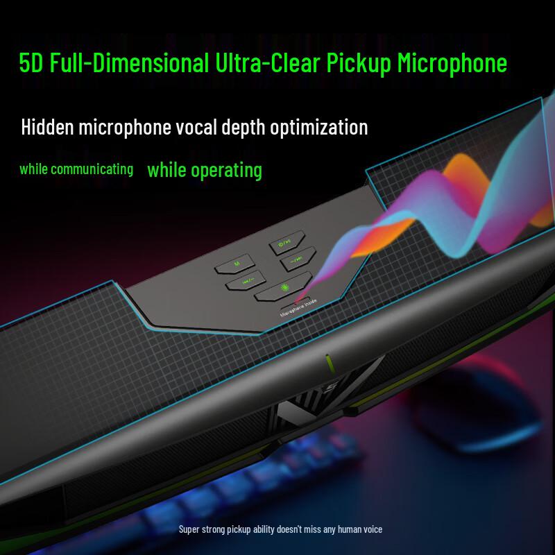 Newmine V5 Gaming PC Soundbar Speaker with Subwoofer CN plug (adapter included)