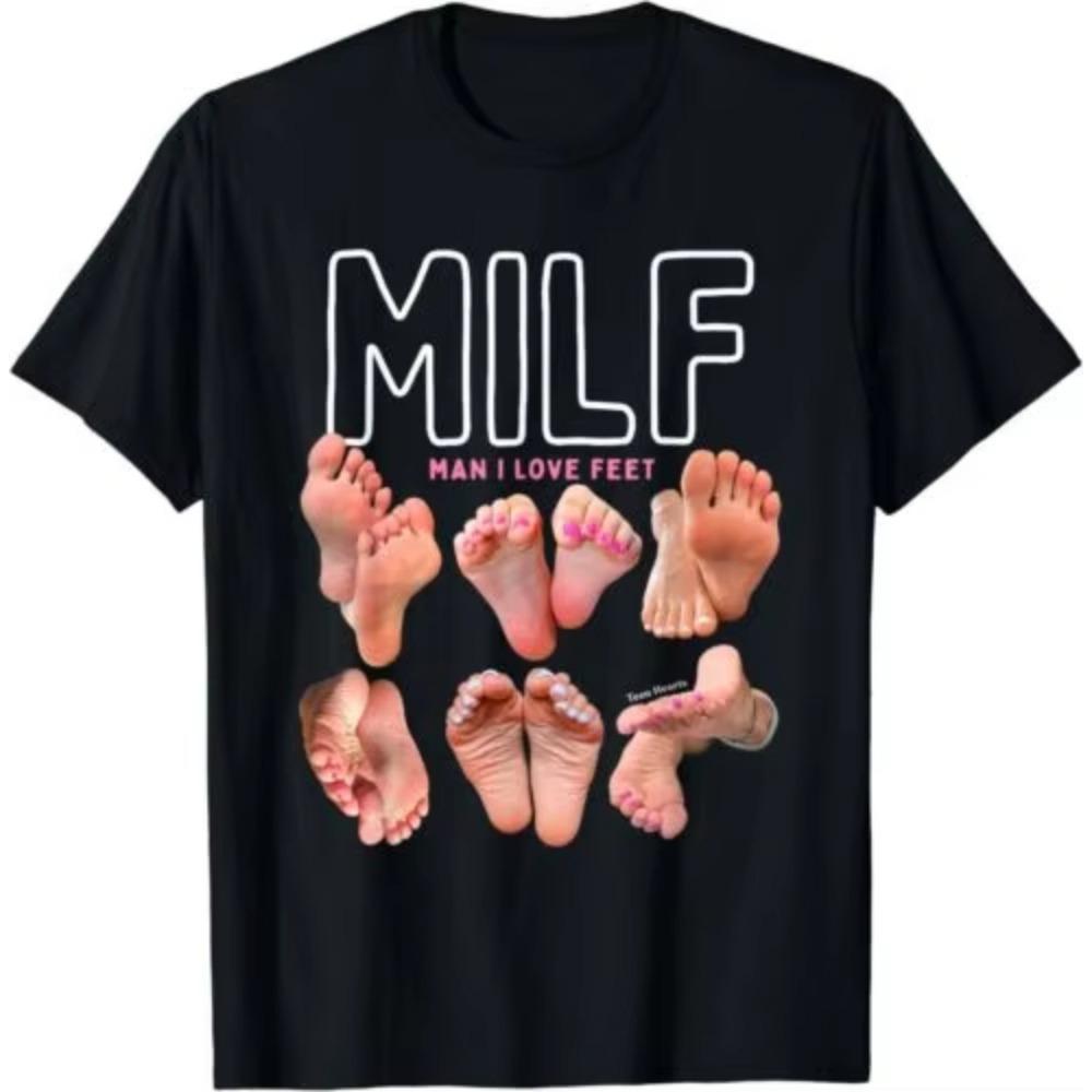 Man I Love Feet Fun Design Gift Creative T-Shirt Funny Style Unisex Cotton T-Shirt