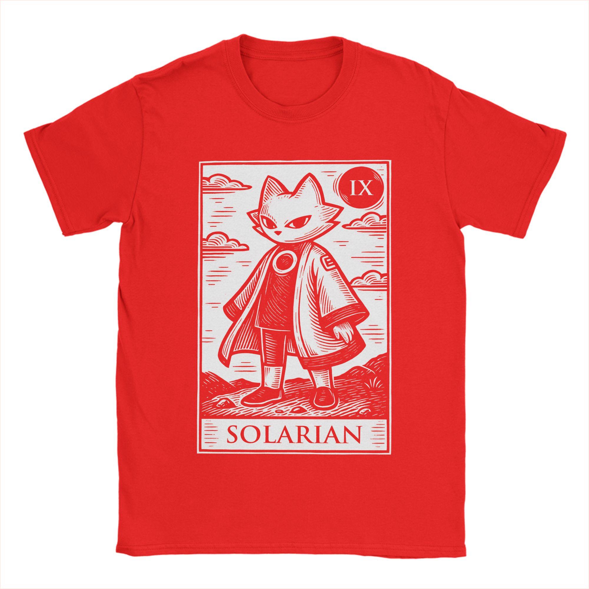 Yi Solarian Tarot Card Nine Sols T Shirt for Unisex 100% Cotton Hipster T-Shirt Crewneck  Tee Shirt Short Sleeve Clothing Printed S