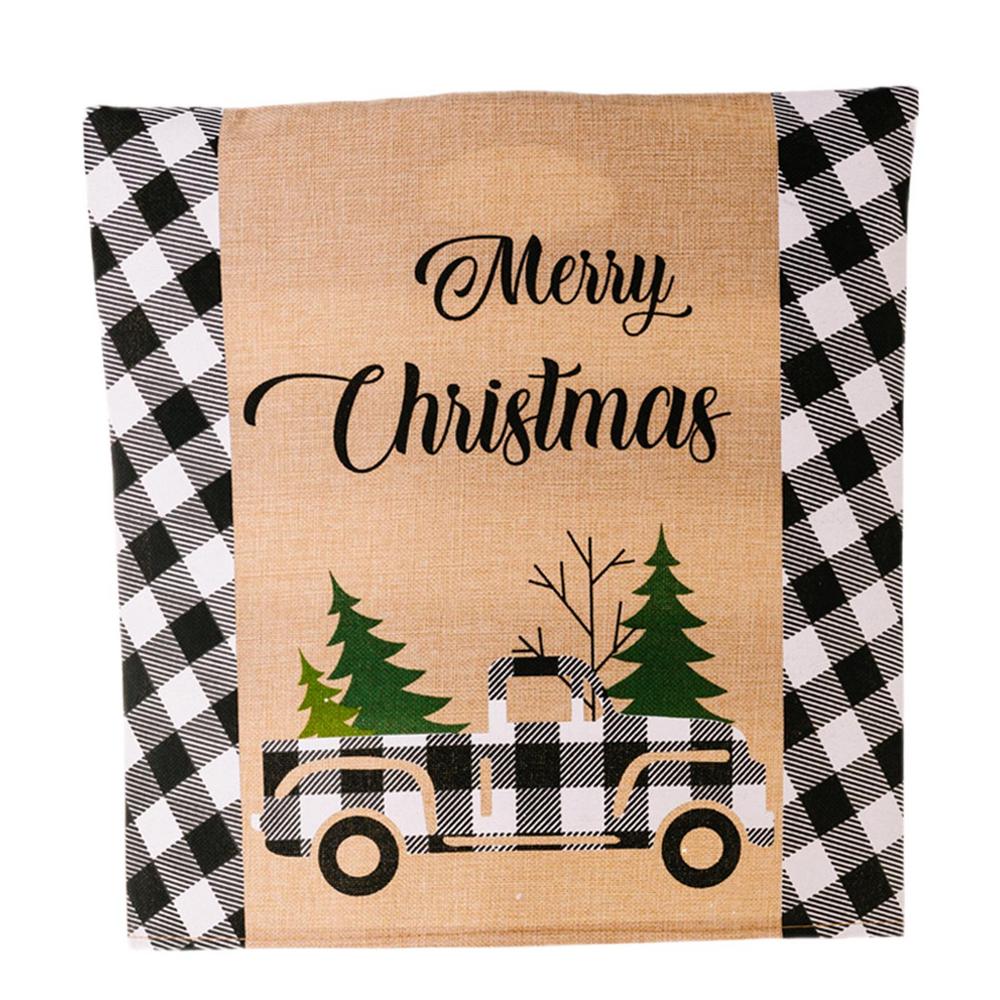 Christmas Chair Covers Alphabet Soft Fabric Festival Dining Chair Back Covers For Home Restaurant Printed Chair Protective Cover