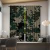 Set Of 2 Camouflage Pattern Printed Curtains Pole Bag Christmas Decorations Daily Home Room Made Polyester