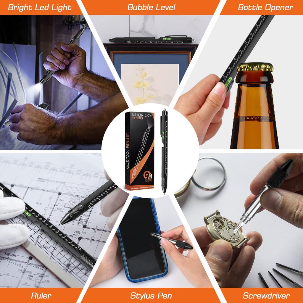 SAPGIF Gifts for Gifts for Dad from Daughter Adult Stocking Cool Tool Christmas Gifts for Day Gifts for Husband Men, Son, Stuffers, 9-in-1 Multi-Tool