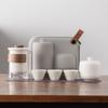 Travel Tea Set, Business Gift, Glass Outdoor Pot 2346 Ceramic Express Cup, Teapot