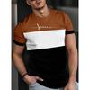 Summer Round Neck 3D Gradient Print Top Fashionable Casual Short Sleeved Men's T-shirts
