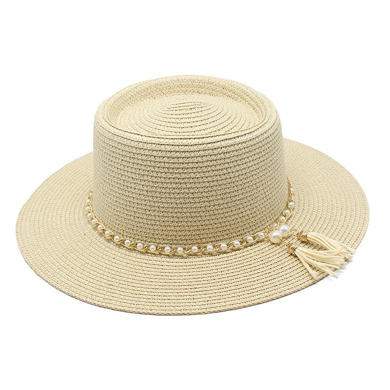 New Women Hats Summer Sun Straw Hats Outdoor Beach Panama Jazz Hats Leisure Vacation Dress Cap Sombreros De Mujer