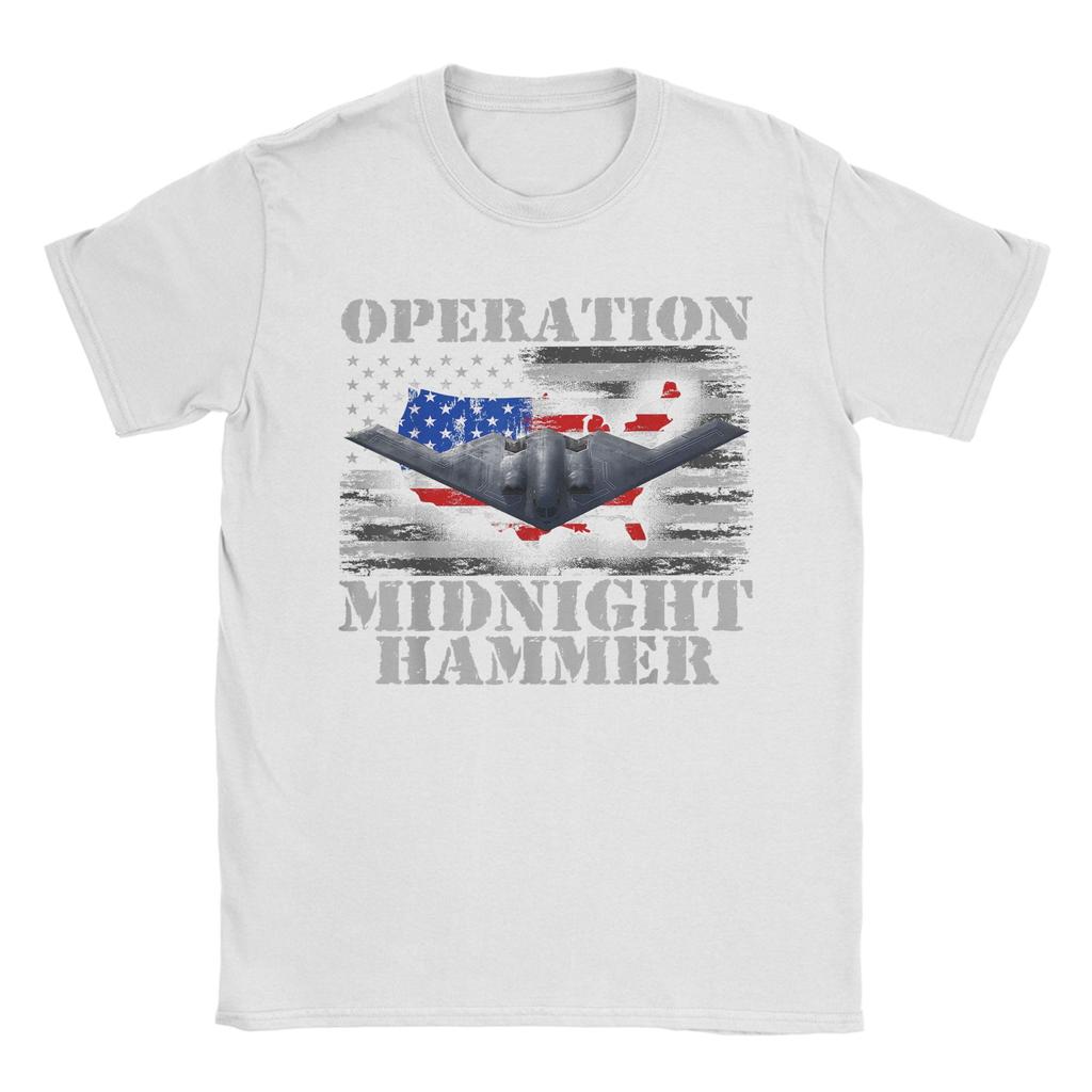 B-2 Stealth Jet Shirt Operation Midnight Hammer T-Shirt Herren Baumwolle Humorvolles T-Shirt Rundhals Kurzarm