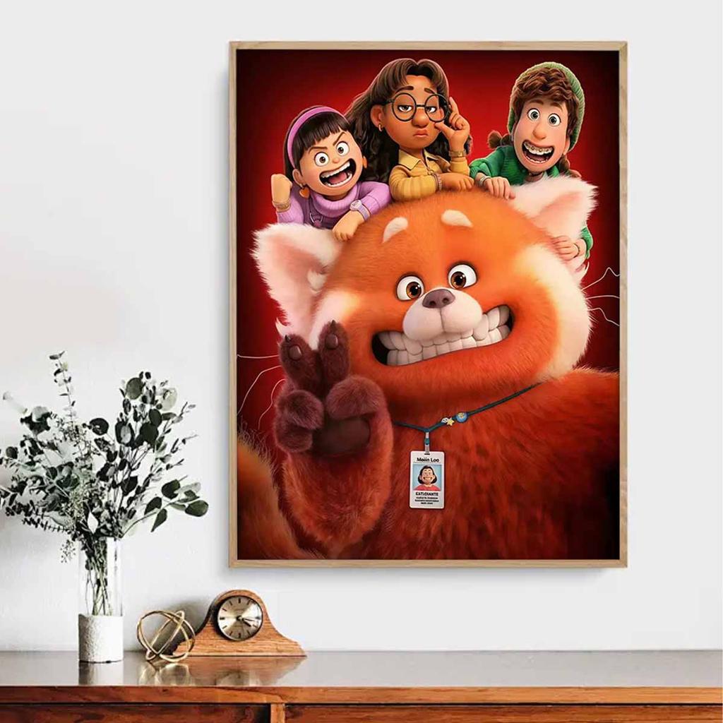 DIY Diamond Painting Red Pandas and Children Cross Stitch Kit Mosaic Art Diamond Painting Full Circle Diamond Home Decoration