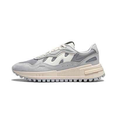Li Ning ChengFeng Slip Resistant, Abrasion Resistant, Cushioning, Height Increasing Low Top Casual Shoes Women's Gray AGCU118-2