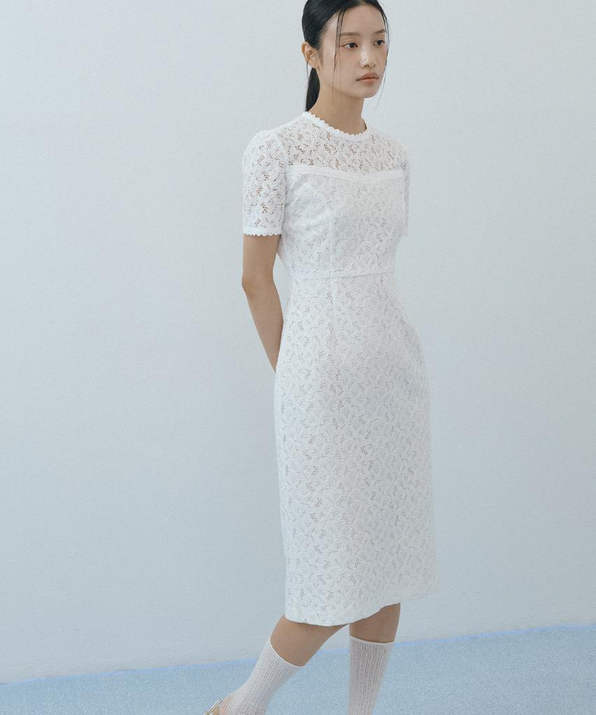 Lucirju Roha Lace Dress (Ivory)