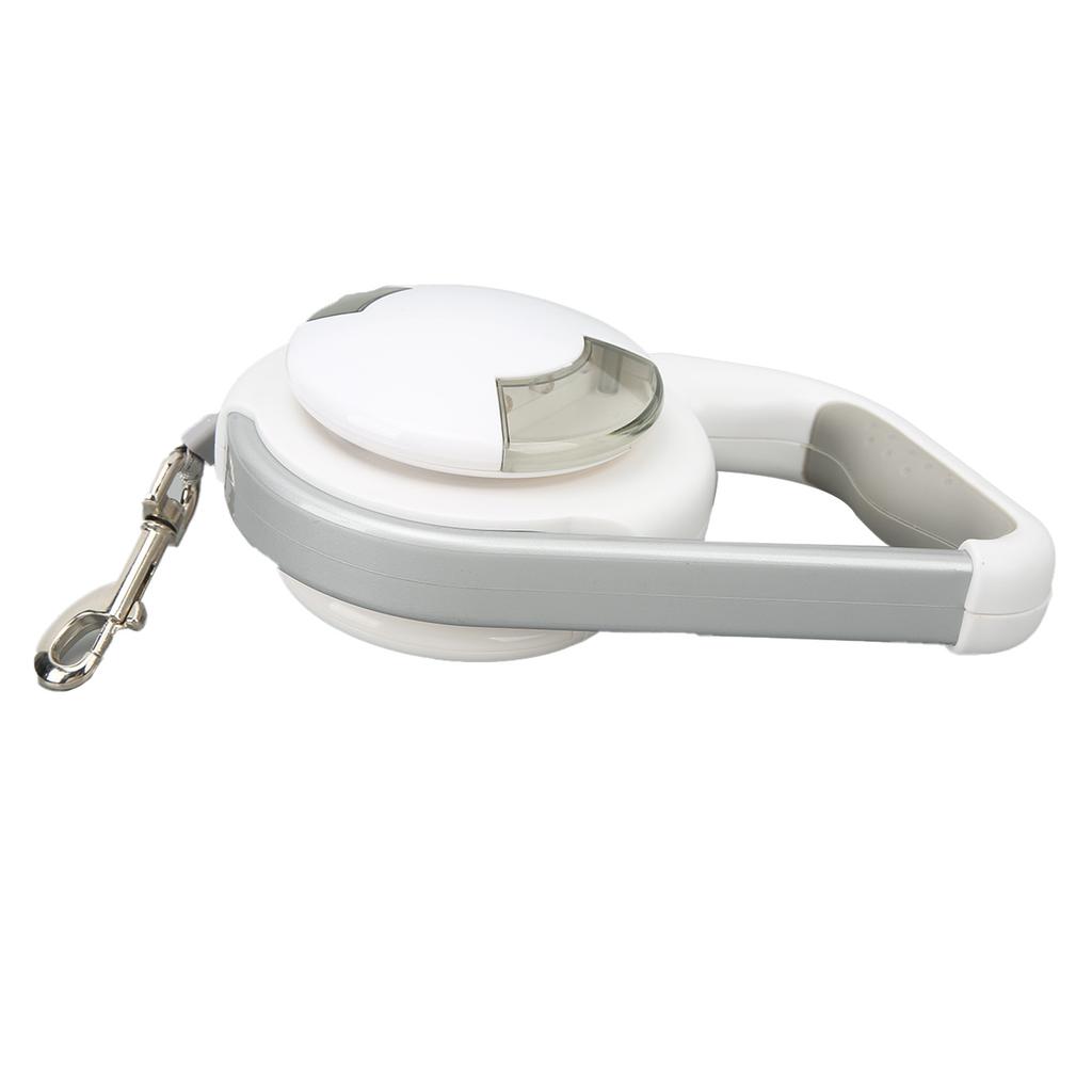 16.4ft Intrekbare Hondenriem Lichtgewicht Automatische Hondenriem met Licht voor Puppy Huisdier Wit