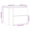 Wall Mounted Nightstand Grey Sonoma 45 x 30 x 35 cm