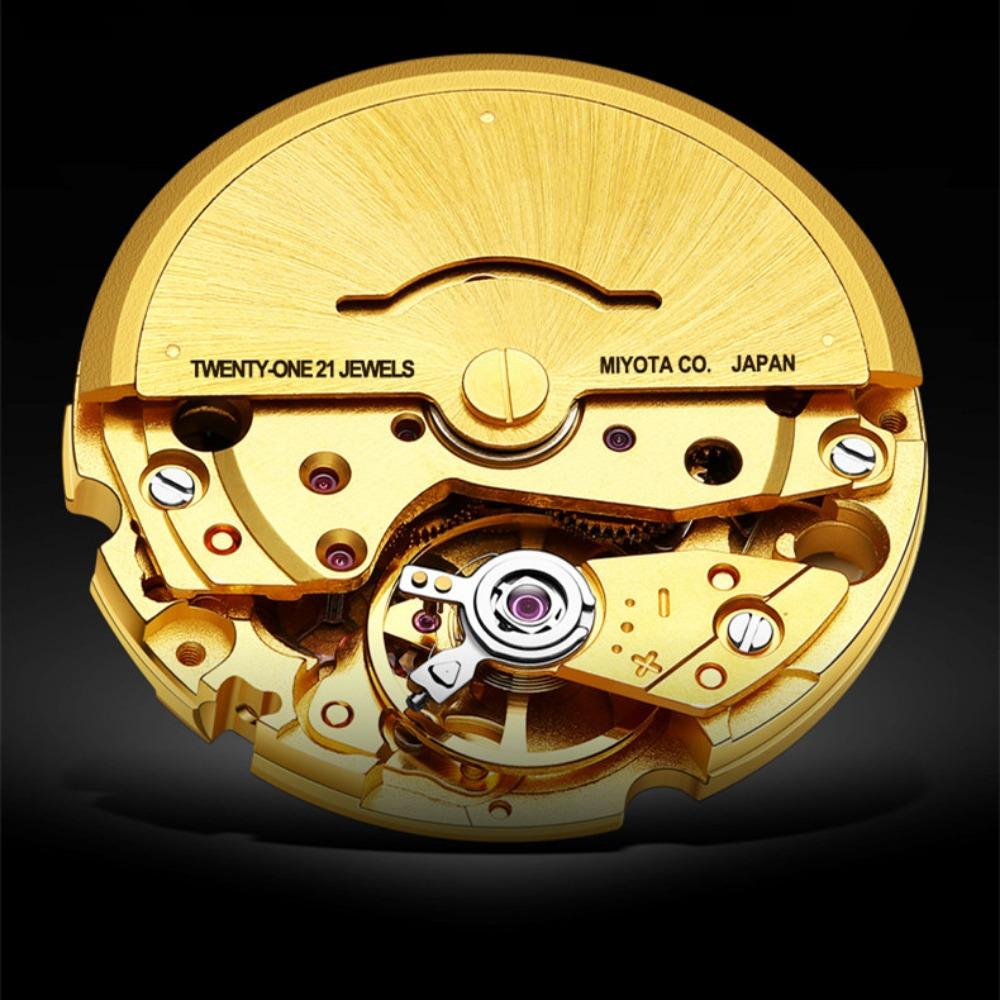 OUPINKE Men's Watch Starry Sky Fully Automatic Mechanical Watch Waterproof Leather Strap High-end Watch