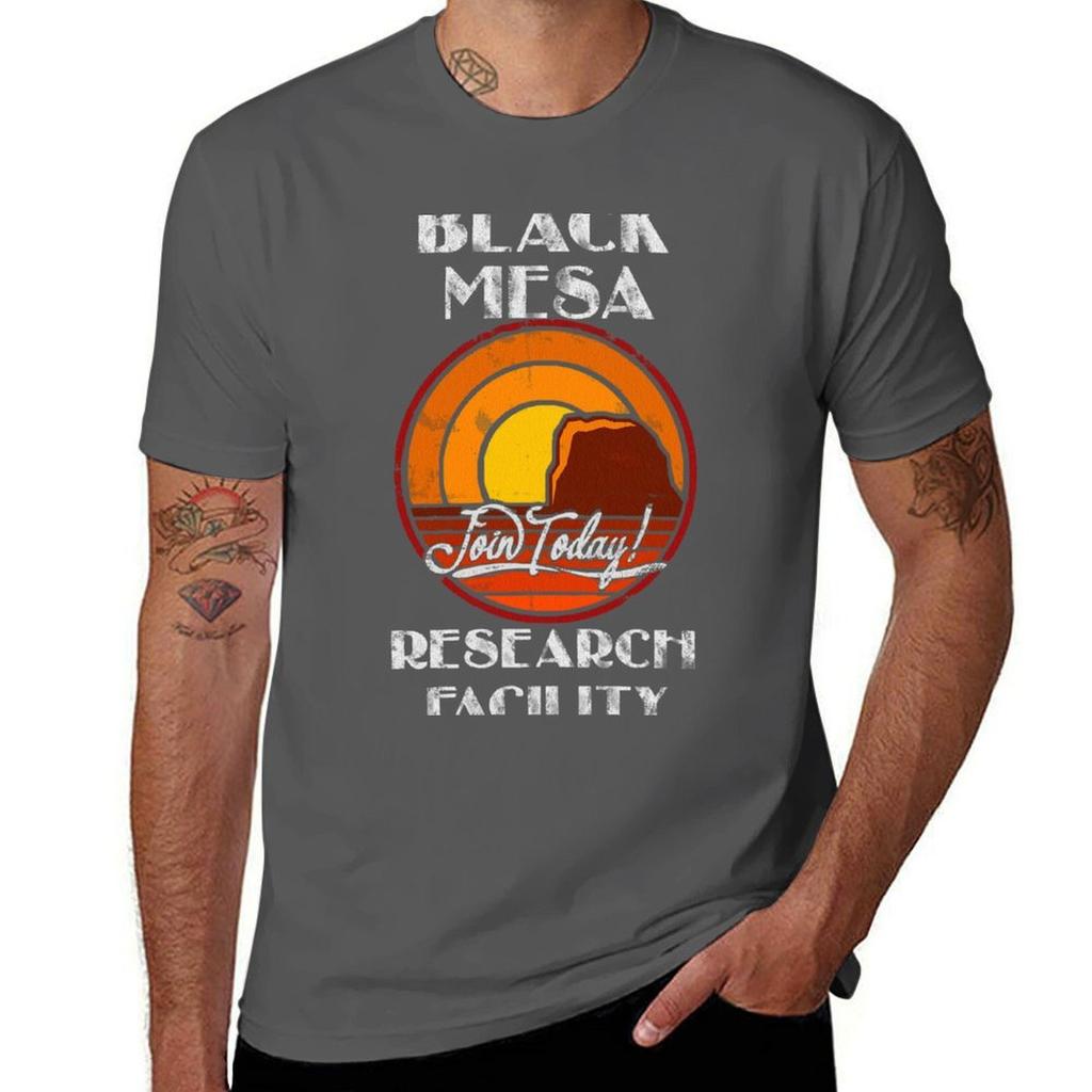 Black Mesa Research Facility Retro Tshirt Holiday Casual Short Sleeve Top