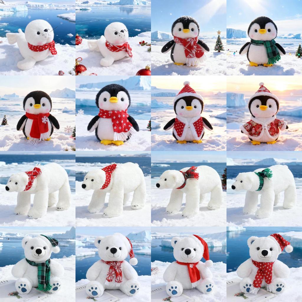 Weihnachten Pinguin Plüschtier Mit Pp-Baumwollfüllung Für Feiertagsgeschenke