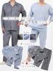 PAJAMA FAMILY Kaitak Family SUIMIN CARE Cotton Willow Pajamas with Henley and Sizes and LL Black Men's Japanese-Made 100% Neck, Spring, Summer, Fall,