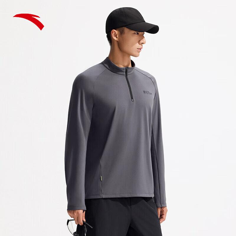 

Anta Men s Quick-Dry Half-Zip Long Sleeve T-Shirt 3XL