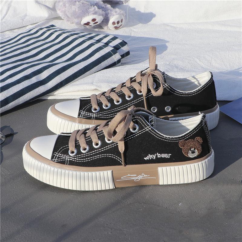 

2025 літо нові парусинові туфлі студентські корейська версія дихаючі універсальні повсякденні кеди інтернет-зірка трендові спортивні туфлі 40 чорний