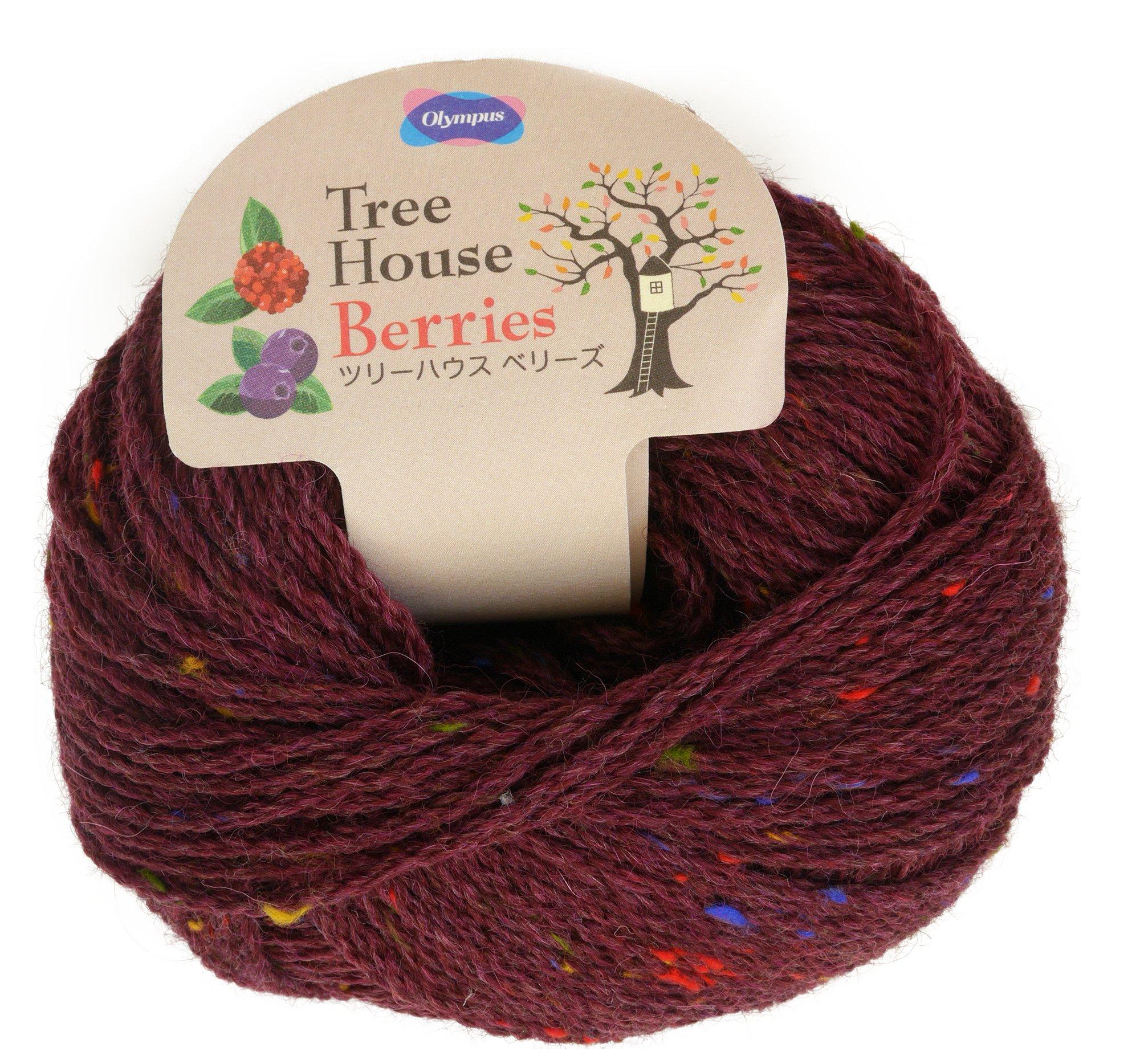 

Olympus Thread Treehouse Berries Yarn Medium Thick Purple 40g 90m Set of 5 Balls col.207 Approx.