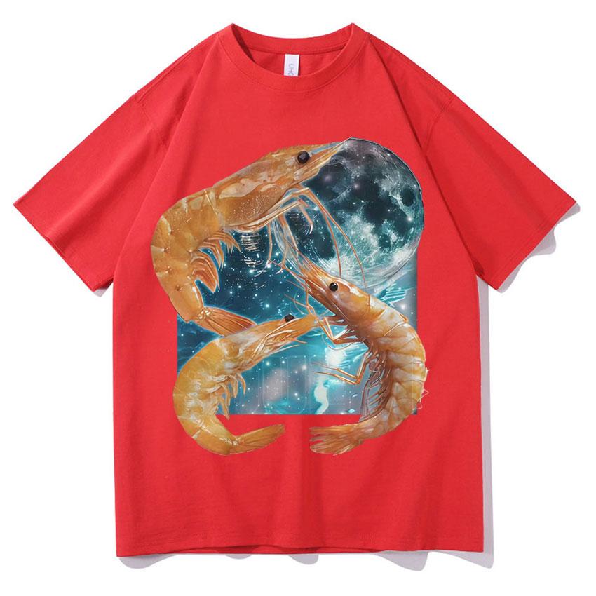 Funny Shrimp Meme T Shirt Unisex Women Aesthetic Harajuku High Quality Graphic TShirt Unisex Streetwear Oversized Cotton Tee Shirt