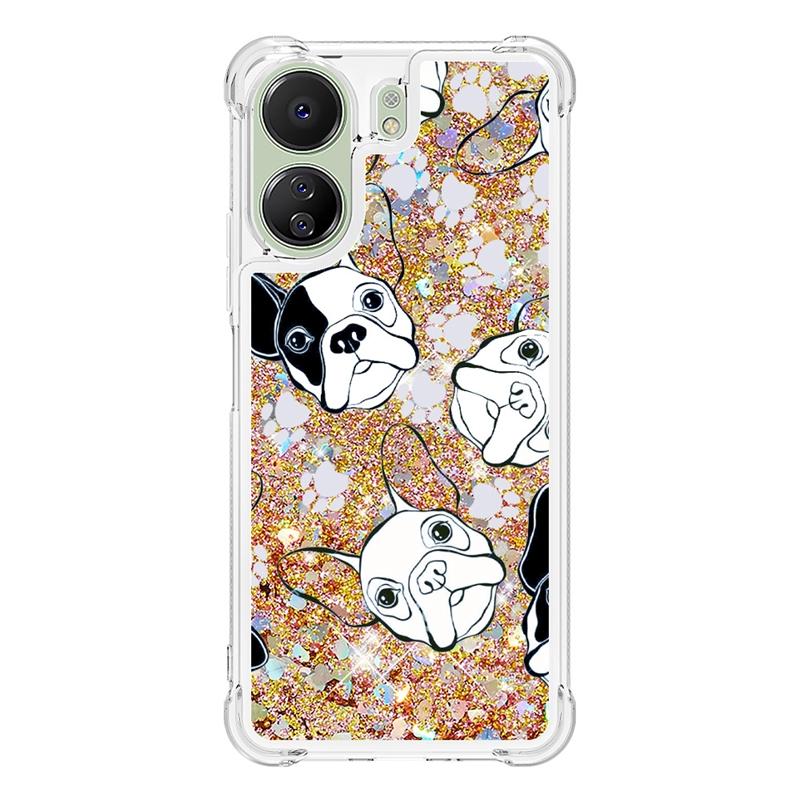 13C Pouzdro Pro Xiaomi Redmi 13C Kryt Malovaný Vzor Třpytivý Tekutý Kryt s Pískem pro Xiomi Redmi 13C 12C Pouzdro na Telefon Fundas