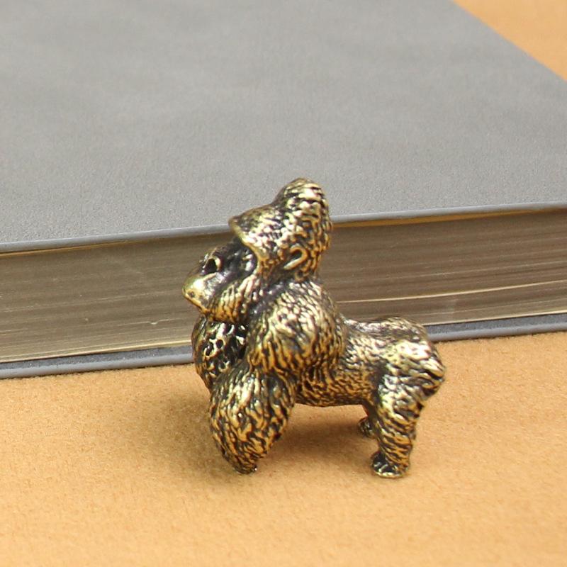 Antique Brass King Kong Gorilla Coffee Table Tea Table Tea Pet Office Desktop Small Ornament Copper Casting Ornament