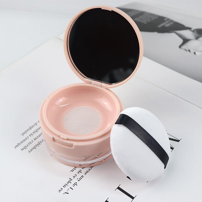 Leere Air Cushion Puderquasten-Box Mit Puderquaste Spiegel Groß Oder Klein Elastisches Netz Tragbarer Make-up-Behälter Für Losen Puder