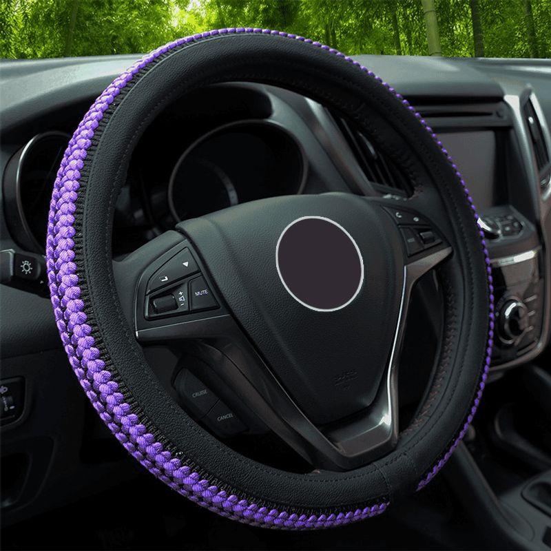 Good-Feeling Ice Silk Car Steering Wheel Cover, Universal for All Seasons, Non-Slip, Breathable, Sweat-Absorbent, Suitable for Thousands of Car Models