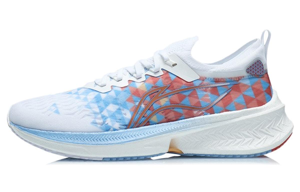 Li Ning Feidian Discovery Дышащие Упругие Дышащие и Эластичные Низкие Беговые Кроссовки Мужские Белые ARMR005-6 40
