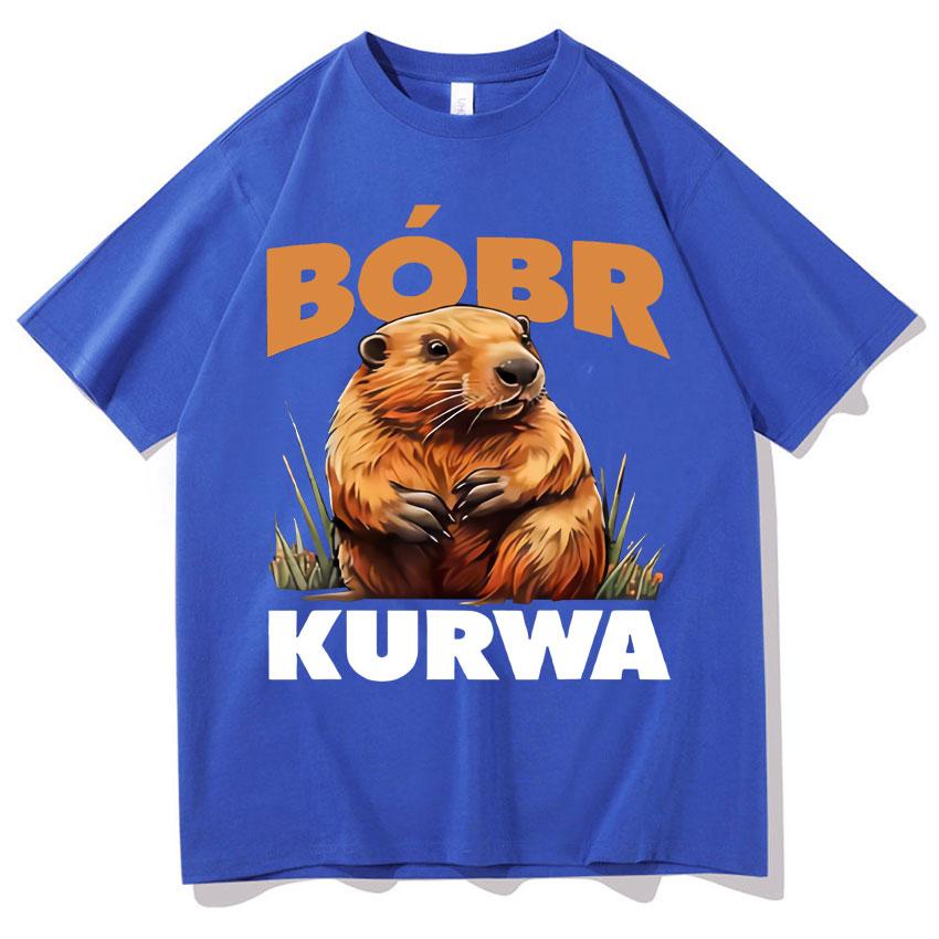 Funny Kurwa Bober Unisexge T Shirt Harajuku Y2k Tees Fashion Unisexs Women Retro Tshirt High Quality Oversized Comfort Clothes Unisex
