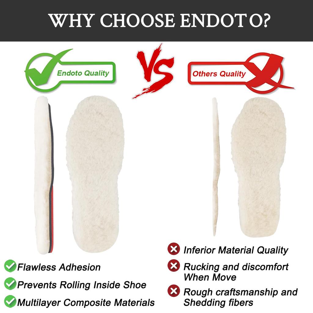 Men's UGG Sheepskin Insoles with UGG Fleece, Warm and Fluffy Insoles (Size: 28cm)