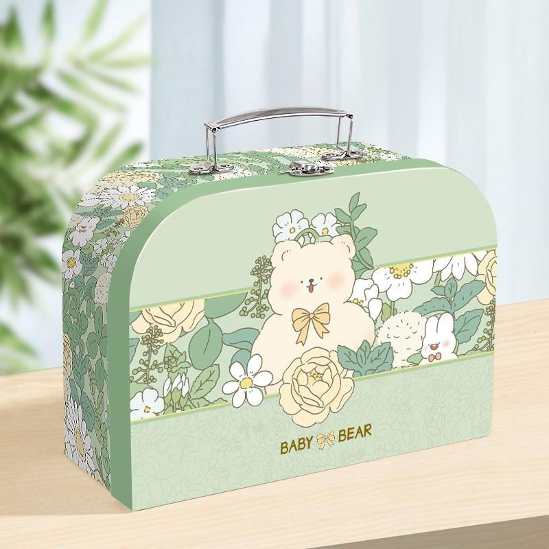 

Портативный ящик для хранения чемодан картонные коробки кейс небольшой ручной декоративный подарок картон канцелярский органайзер chesttravel 25.5X18.5X10cm